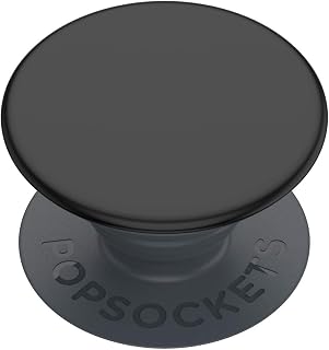 PopSockets : PopGrip Basic - Extendable base and grip for smartphones and tablets [Top Not Replaceable] - Black