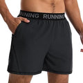 Comilaka Men's Quick-Dry Running and Gym Shorts with Zip Pockets