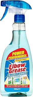 Elbow Grease Glass Cleaner with Vinegar for Windows and Mirrors, 500ml