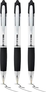Zebra Z-Grip MAX Retractable Ballpoint Pens, Medium 1.2mm, Black, Pack of 3