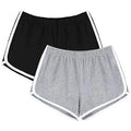 Honeywish Women's Cotton Yoga and Running Shorts, Pack of 2