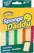 Scrub Daddy Sponge Daddy Dual-Sided Sponge Scrubber, Non-Scratch Kitchen and Bathroom Cleaning Multipack