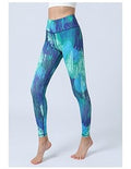 Women's High-Waisted Printed Compression Yoga and Workout Leggings