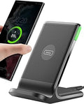 INIU Wireless Charger Stand, 15W Fast Charging Dock Phone Charger with LED | Sleep-Friendly Adaptive Light, Exclusive Temp°Guard, Wireless Charging…
