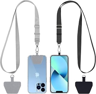 CACOE Phone Lanyard Adjustable Strap with patch Crossbody for Smartphones | 2 Adjustable Neck Strap 2 Tabs,Multifuctional Universal Cell Phone…