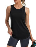 Crewhpo Women's Quick-Dry Mesh-Back Workout Tank Top