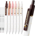 Four Candies Ballpoint Pens with 3 Extra Refills, 1.0mm Black Ink, Pack of 6