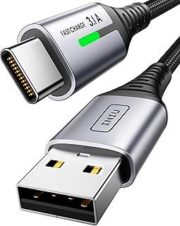 INIU USB C Charger Cable, 2m USB A to USB C Cable 3.1A Fast Charging | Nylon Braided, High Speed Charging, LED Indicator, Type C Data Transfer, for…