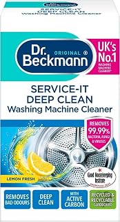 Dr. Beckmann Service-it Deep Clean Washing Machine Cleaner, 250g | Lemon Fresh Scent, Removes 99.99% of Bacteria, Fungi & Viruses, Eliminates Bad Odours