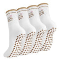 Zuimei Non-Slip Pilates and Yoga Grip Socks, 4 Pairs