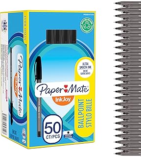 Paper Mate InkJoy 100ST Ballpoint Pens, Medium 1.0mm, Black, Pack of 50