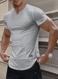 Men's Knit Crew-Neck Short-Sleeve Workout T-Shirt