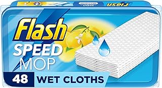 Flash Speedmop Wet Mop Floor Cleaner Wipes, 48 Wet Lemon Pads