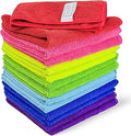 Microfiber Cleaning Cloth, 14 Pack, 7 Colours, 300 GSM, 32 x 32cm